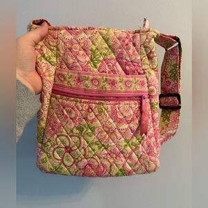 Retired Vera Bradley pink petal floral crossbody bag